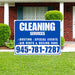 Cleaners/Maids Signs - Cleaning Services - Dusting, Special Events, Air Vents & Ceiling Fans - Plain Blue White Design