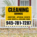 Cleaners/Maids Signs - Cleaning Services - Dusting, Special Events, Air Vents & Ceiling Fans - Plain White Mustard Gold Design