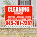 Cleaners/Maids Signs - Cleaning Services - Dusting, Special Events, Air Vents & Ceiling Fans - Plain White Chili Red Design