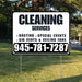 Cleaners/Maids Signs - Cleaning Services - Dusting, Special Events, Air Vents & Ceiling Fans - Plain White Black Design