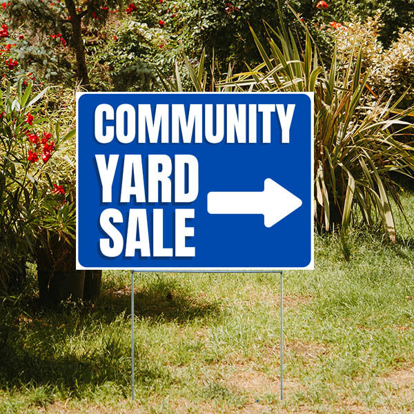 Garage Sale - Community Yard Sale - Blue