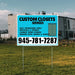 Custom Closets - Fast Turnaround Times, Materials & Finishes, Laundry Room Storage, Hanging Rods (Double & Single) - Plain White Aqua Blue Design - YardSigns.com