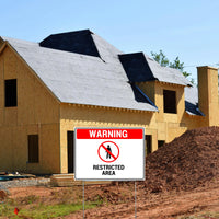 Danger Signs - Restricted Area YardSigns.com