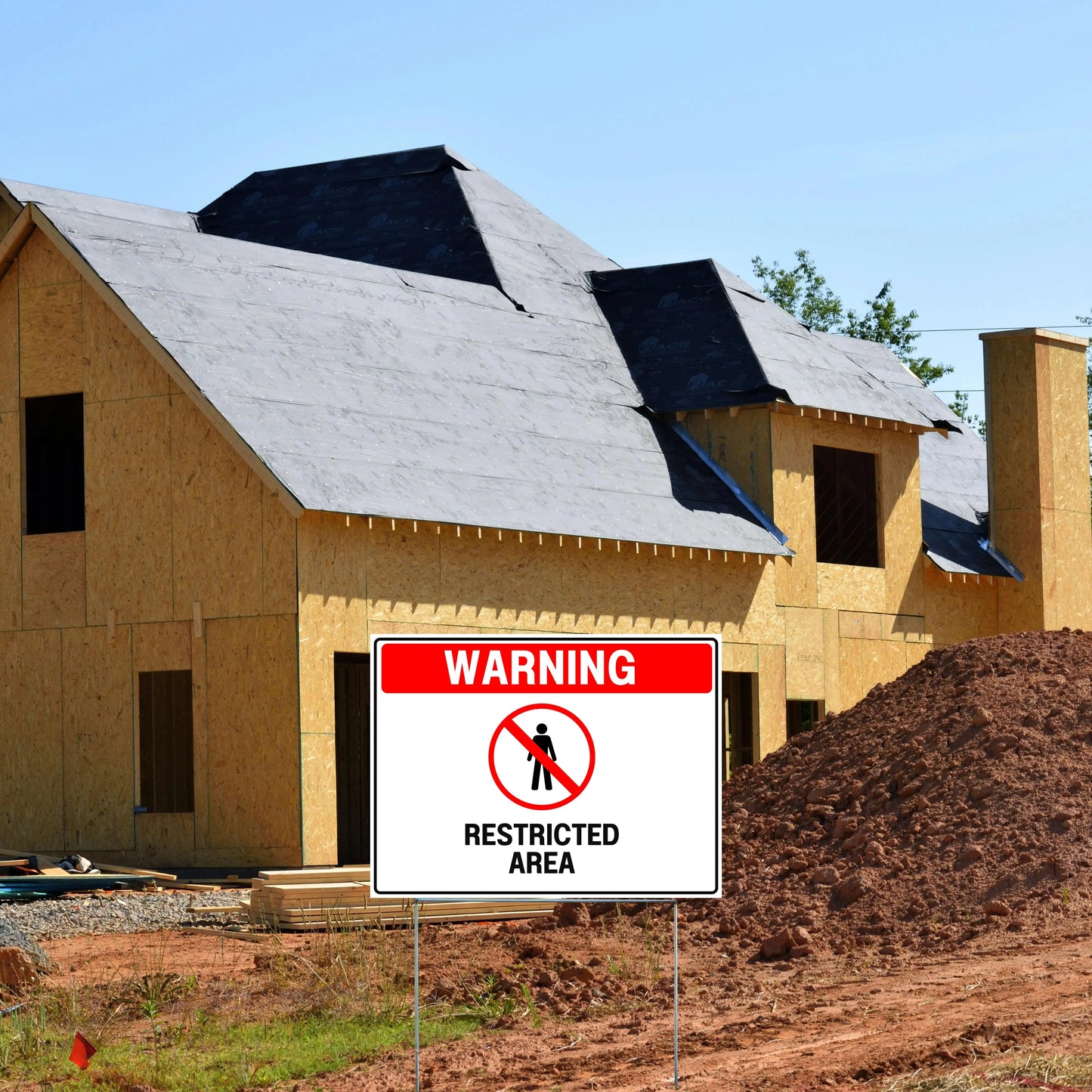 Danger Signs - Restricted Area YardSigns.com