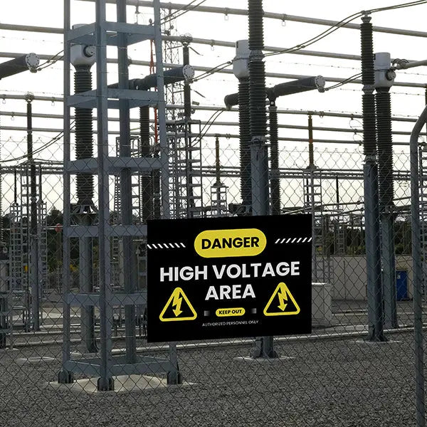 Danger Signs - High Voltage Area YardSigns.com