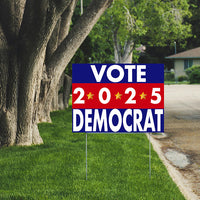 Democrat Signs - Vote Democrat with Stars - YardSigns.com