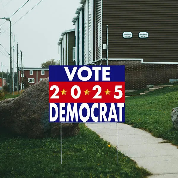 Democrat Signs - Vote Democrat with Stars - YardSigns.com