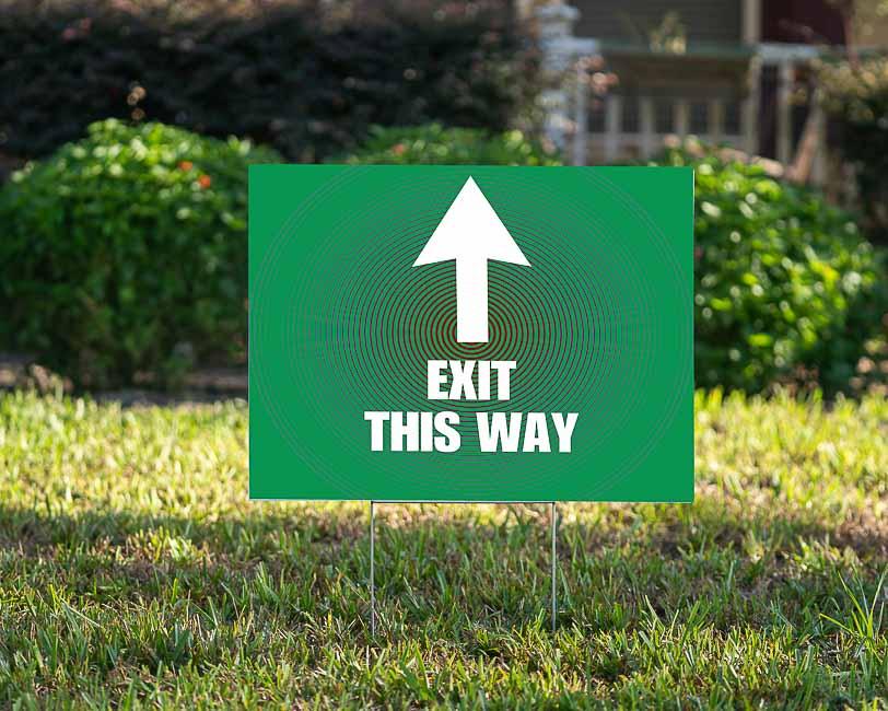 Directional Sign | Green - YardSign - YardSigns.com