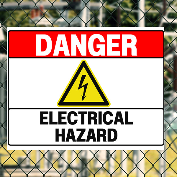 Caution Sign - Danger Electrical Hazard - YardSigns.com
