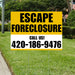 Real Estate - Escape Foreclosure - Plain Mustard Gold White Design