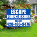 Real Estate - Escape Foreclosure - Plain Blue White Design