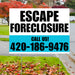 Real Estate - Escape Foreclosure - Plain White Aqua Blue Design