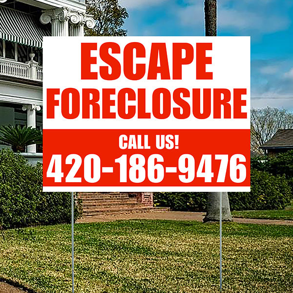 Real Estate - Escape Foreclosure - Plain White Chili Red Design