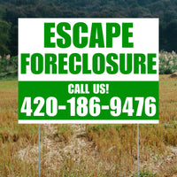 Real Estate - Escape Foreclosure - Plain White Green Design