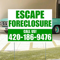 Real Estate - Escape Foreclosure - Plain White Green Design
