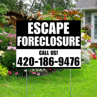 Real Estate - Escape Foreclosure - Plain Black White Design