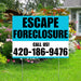 Real Estate - Escape Foreclosure - Plain Aqua Blue White Design