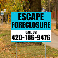 Real Estate - Escape Foreclosure - Plain Aqua Blue White Design