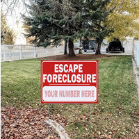 Real Estate - Escape Foreclosure - Round Corners YardSigns.com