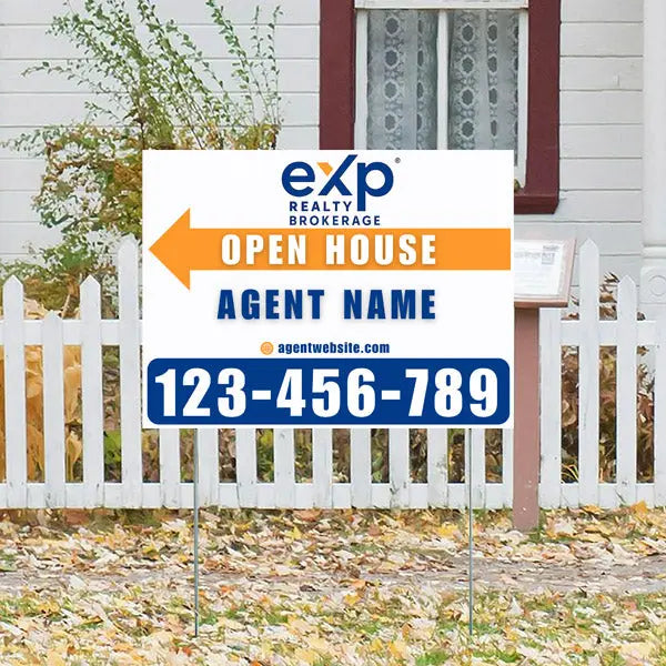 Real Estate - ExP Realty - Open House - Blue YardSigns.com