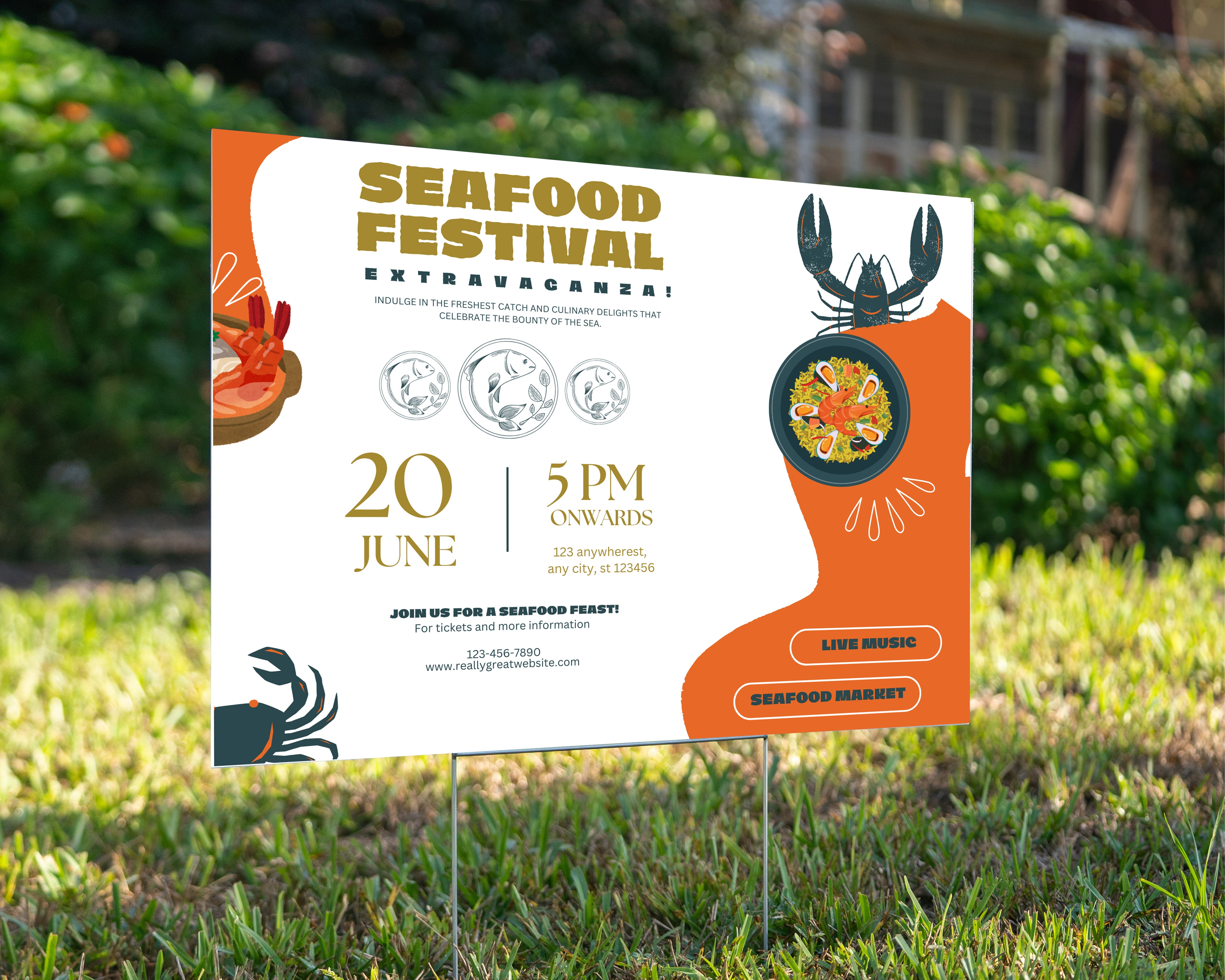 Seafood Festival - YardSign