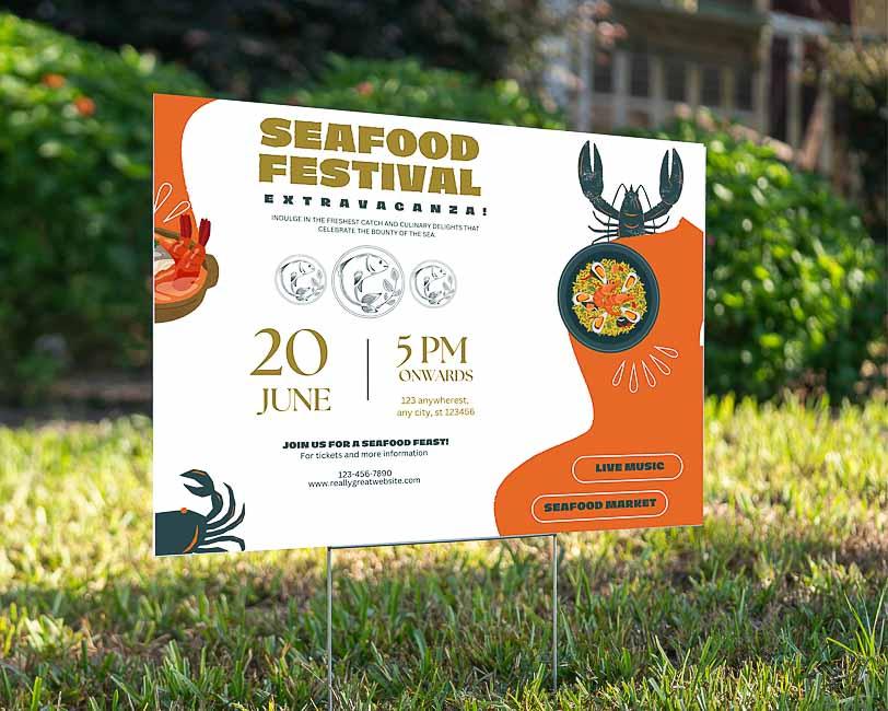 Seafood Festival - YardSign - YardSigns.com