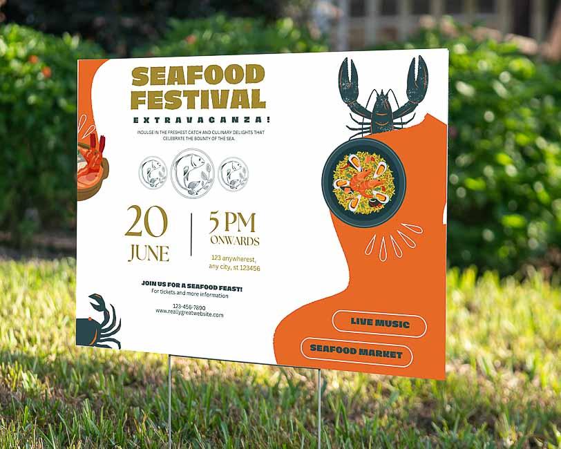 Seafood Festival - YardSign - YardSigns.com