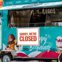 Food Truck - We're Closed - Red YardSigns.com