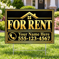 Real Estate - For Rent - Black Gold YardSigns.com