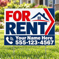 Real Estate - For Rent - Red Navy YardSigns.com
