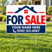 Home For Sale - Classic Navy Red YardSigns.com