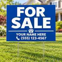 Home For Sale - Navy Minimal YardSigns.com