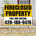 Real Estate - Foreclosed Property - Plain Mustard Gold White Design YardSigns.com