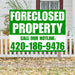 Real Estate - Foreclosed Property - Plain Green White Design YardSigns.com