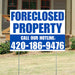 Real Estate - Foreclosed Property - Plain White Blue Design YardSigns.com