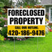 Real Estate - Foreclosed Property - Plain White Mustard Gold Design YardSigns.com