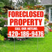 Real Estate - Foreclosed Property - Plain White Chili Red Design YardSigns.com