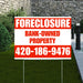 Real Estate - Foreclosure - Bank Owned Property - Plain White Chili Red Design YardSigns.com