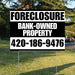 Real Estate - Foreclosure - Bank Owned Property - Plain Black White Design YardSigns.com