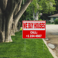 Real Estate - We Buy Houses - Red YardSigns.com