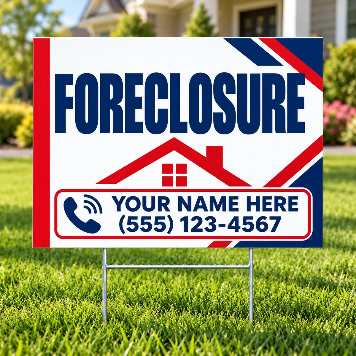 Real Estate - Foreclosure - Red Navy Alert YardSigns.com