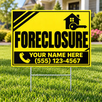 Real Estate - Foreclosure - Yellow Black Notice YardSigns.com