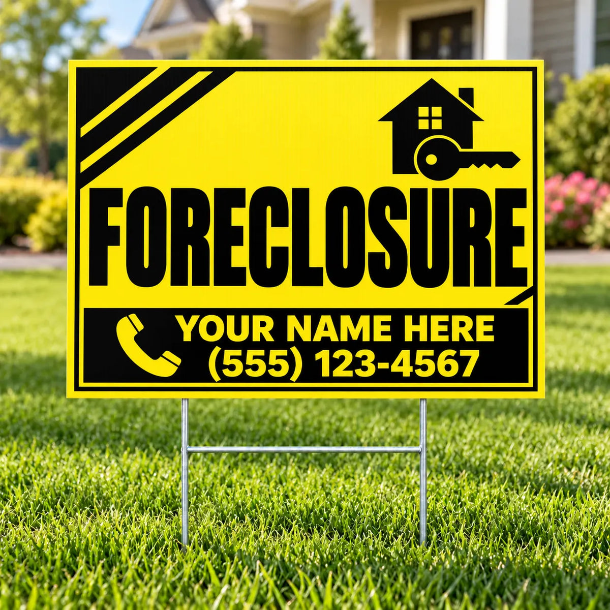 Real Estate - Foreclosure - Yellow Black Notice YardSigns.com