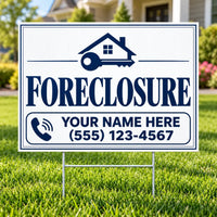 Real Estate - Foreclosure - Navy Editorial YardSigns.com