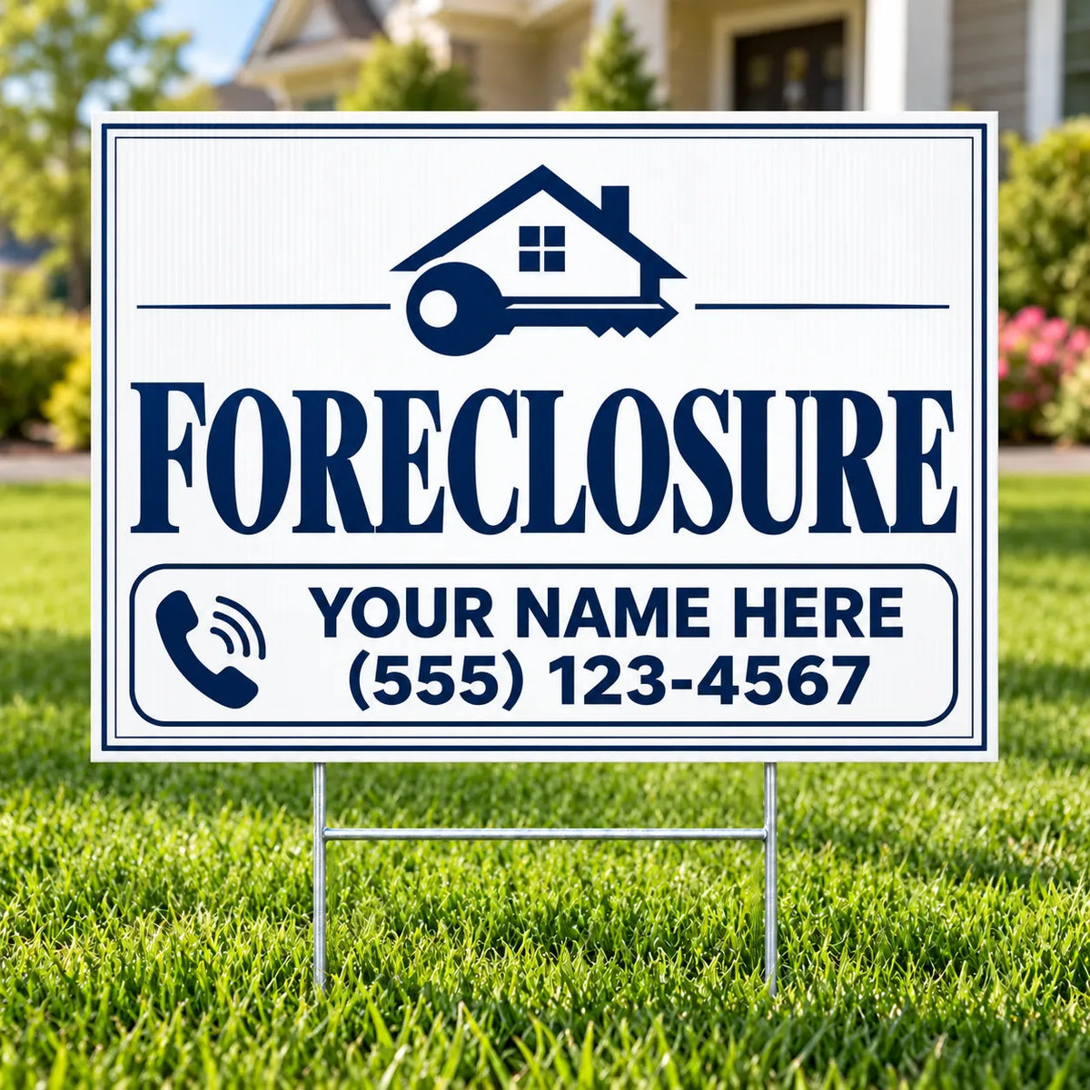 Real Estate - Foreclosure - Navy Editorial YardSigns.com