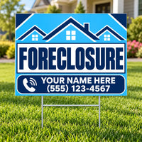 Real Estate - Foreclosure - Blue Geometric Homes YardSigns.com