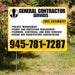 General Contractor Services - Project Management, Permit and Inspection Management, Plumbing, Electrical, and HVAC Services, Design and Architecture Consultation with Free Estimate - Plain White Mustard Gold Design YardSigns.com