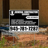General Contractor Services - Project Management, Permit and Inspection Management, Plumbing, Electrical, and HVAC Services, Design and Architecture Consultation with Free Estimate - Plain Black White Design