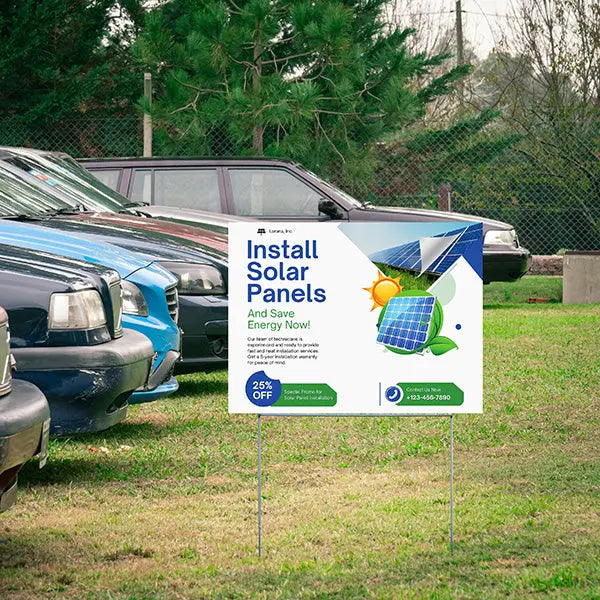 General Contractor Signs - Solar Energy Efficiency & Green Building YardSigns.com