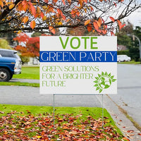 Green Party Signs - Green Solutions for a Brighter Future YardSigns.com